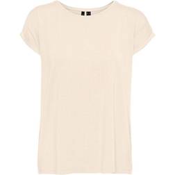 Vero Moda Sleeved Lurex T-shirt - White/Pristine