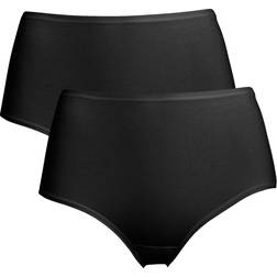 Trofé Bamboo Midi Panties 2-pack - Black