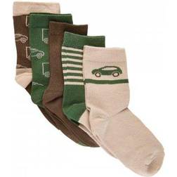 Minymo Socks 5-pack - Cocoa Brown (5079-281)