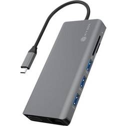ICY BOX USB C - VGA/HDMI/USB C/2USB A/RJ45/3.5mm Adapter
