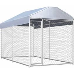 vidaXL Outdoor Dog Kennel with Roof 382x192x225cm