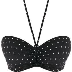 Freya Jewel Cove Bandeau Bikini Top - Black