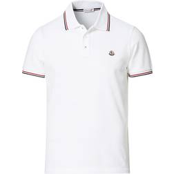 Moncler Logo Tipped Polo Shirt - White