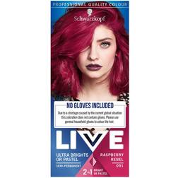 Schwarzkopf Live Ultra Brights or Pastel Semi-Permanent Hair Dye #91 Raspberry Rebel
