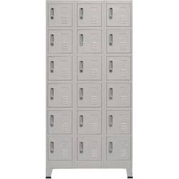vidaXL Locker Cabinet Förvaringsskåp 90x180cm
