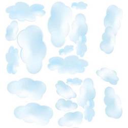 RoomMates Blue Clouds Wall Decals