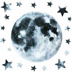 RoomMates Moon Glow in the Dark Peel and Stick Giant Wall Decals
