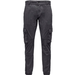 Only & Sons Cam Stage Cargo Cuff Pant - Grey