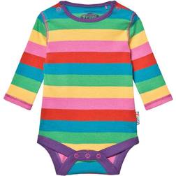 Frugi Favorit Baby Body - Foxglove/Rainbow Stripe