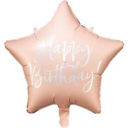 PartyDeco Foil Ballons Happy Birthday 40cm Pink