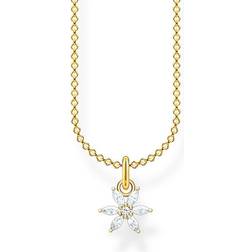 Thomas Sabo Flower Necklace - Gold/Transparent