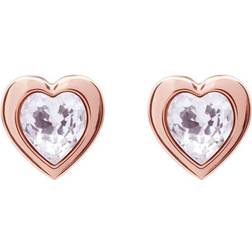Ted Baker Han Heart Earrings - Rose Gold/Transparent