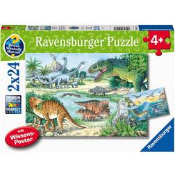 Ravensburger Dinosaurs & Their Habitats 2x24 Bitar