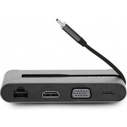 Urban Factory USB C -3USB A/HDMI/RJ45/VGA/USB C M-F Adapter