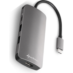 Sharkoon USB C-HDMI/USB A/USB C M-F Adapter