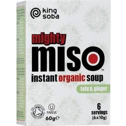 King Soba Organic Mighty Miso Soup with Tofu & Ginger 60g 6st