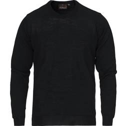 Oscar Jacobson Custer Roundneck Sweater - Black