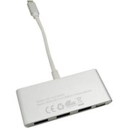 Coolbox USB C-3xUSB A/USB C M-F Adapter