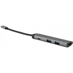 Verbatim USB C-USB C/2xUSB A/HDMI M-F 0.2m