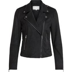 Vila Faddy Faux Leather Jacket - Black