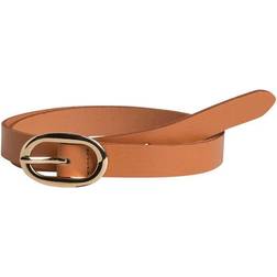 Pieces Ana Leather Belt - Cognac