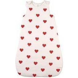 Petit Bateau Babie's Red Heart Pattern Cotton Sleeping Bag