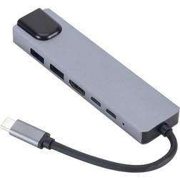 eSTUFF USB C-2xUSB C-2xUSB A/HDMI M-F Adapter