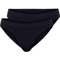 Pieces Rib Panties 2-pack - Black