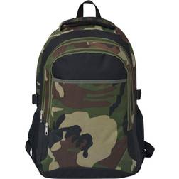 vidaXL School Backpack 40L - Black/Camouflage