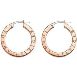Tommy Hilfiger Thin Earrings - Rose Gold/Transparent