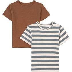 Minymo Basic T-shirt 2-pack - Brown