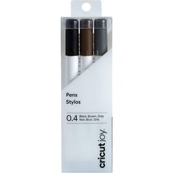 Cricut Pen Stylos Fine Point Pens Black Brown Grey 3-pack