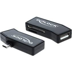 DeLock Micro-USB OTG Card Reader + 1x USB port (91730)