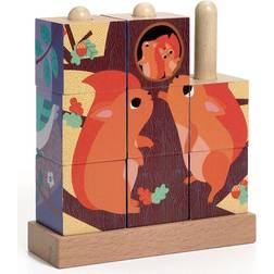 Djeco Wooden Puzzle Up Forest 9 Bitar
