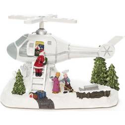 Konstsmide Santa with Helicopter Jullampa 22cm