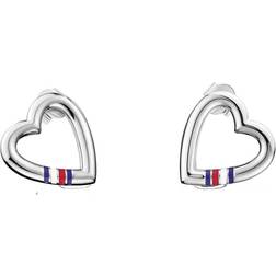 Tommy Hilfiger Heart Shaped Stud Earrings - Silver/Multicolour