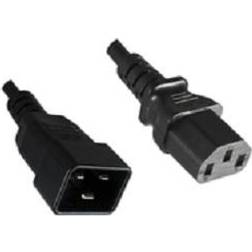 MicroConnect Förlängningskabel för ström IEC 60320 C20 till IEC 60320 C13 AC 230 V 2 m svart