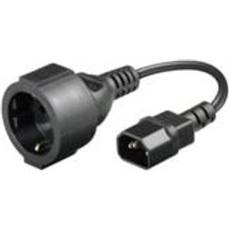 MicroConnect PowerCord Strömkabel IEC 60320 C14 till CEE 7/7 (hona) AC 250 V 23 cm svart