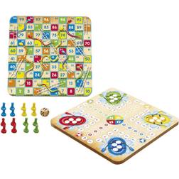 Amo Wooden Snakes 'n' Ladders and Ludo (206001)