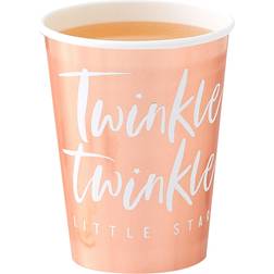Ginger Ray Paper Cups Twinkle Twinkle Rose Gold 8-pack