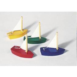 Goki Mini-segelbåt i trä (1 st, slumpmässigt vald färg)