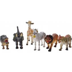 Johntoy Animal world: Figur, exotiska djur, 6 st