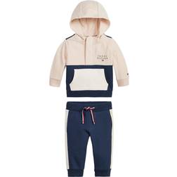 Tommy Hilfiger Colour-blocked 2-piece Set - Smooth Stone (KN0KN01370)