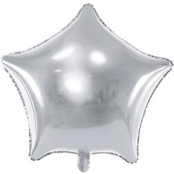PartyDeco Foil Ballons Star 48cm Silver