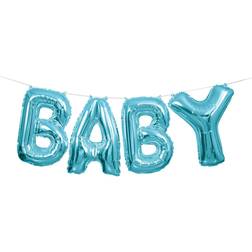 Unique Party Bokstavsballonger Baby Blå