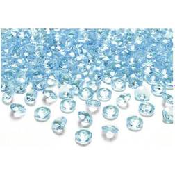 PartyDeco Diamantkonfetti, Ljusblå 100-pack