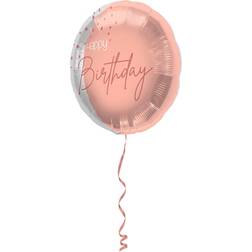 Folat Folieballong Happy Birthday Lush Blush 45 cm