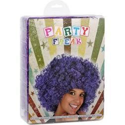 Th3 Party Peruk med lockigt hår Clown Purpur 117488