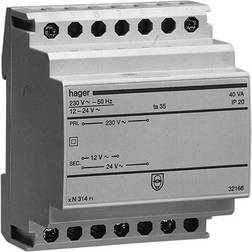 Hager Safety transformer 25va 230v/12-24v