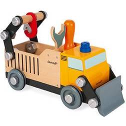 Janod BRICO'KIDS byggsats Byggvagn Truck (trä) gul Endast idag: 10x mer bonuspoäng
